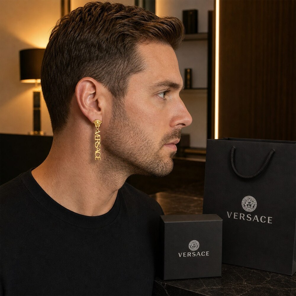 Versace Bold Statement Earrings Style 6 | New with Box - Picture 9 of 9